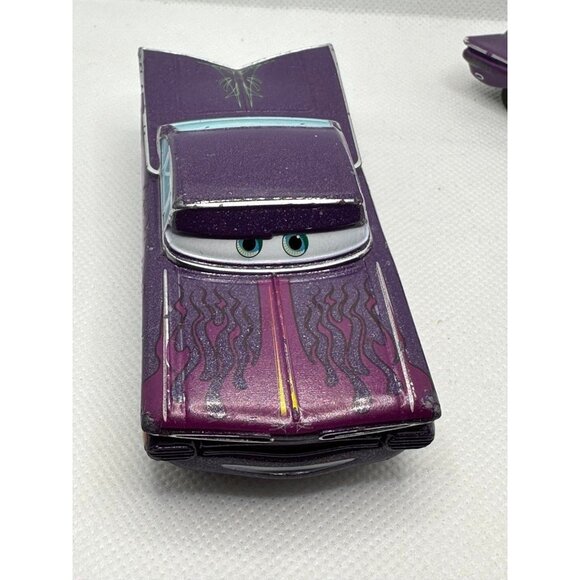 4” Purple Lightning Flames Ramone Disney Pixar Cars diecast Chevrolet impala Vtg - Picture 1 of 7